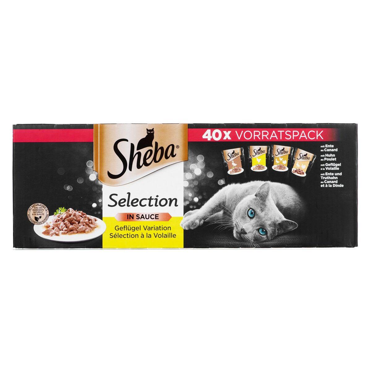 Comida para gato Sheba Selection Pollo Pato Aves 40 x 85 g