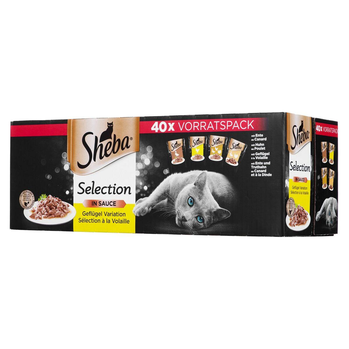 Comida para gato Sheba Selection Pollo Pato Aves 40 x 85 g