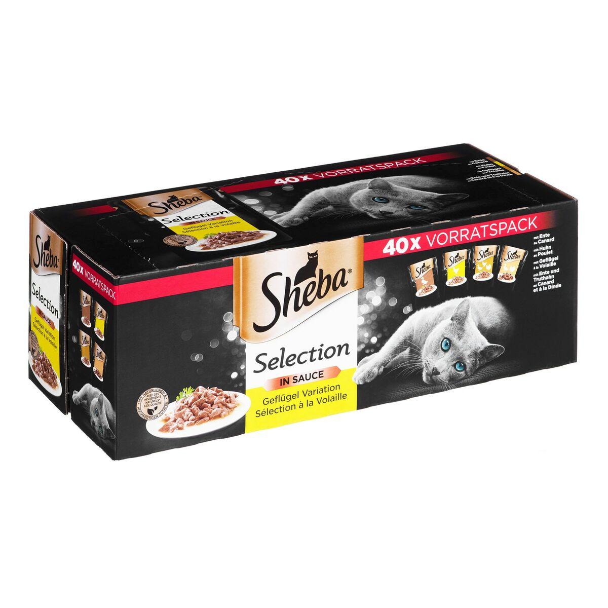 Comida para gato Sheba Selection Pollo Pato Aves 40 x 85 g