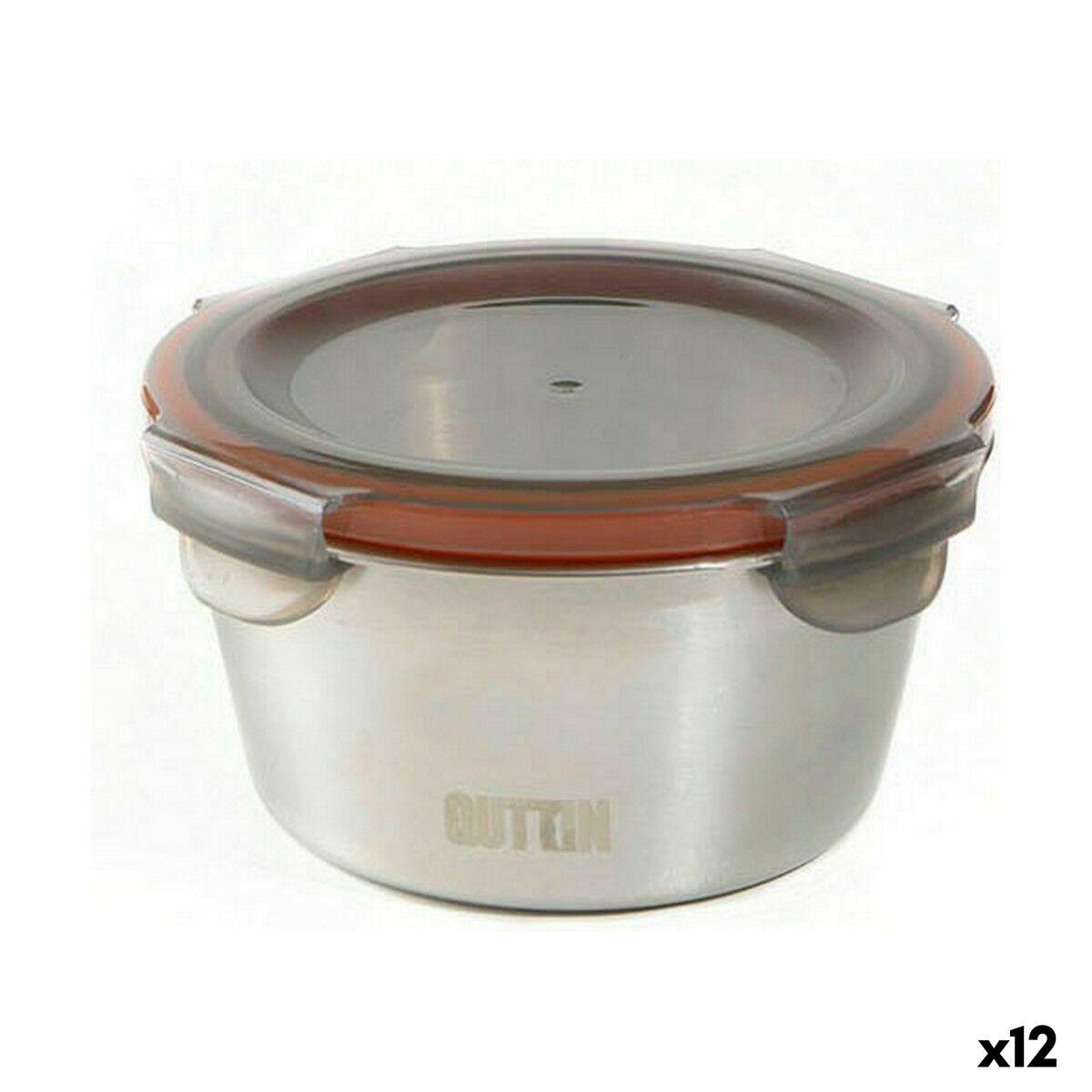 Fiambrera Hermética Quttin Redonda Acero Inoxidable Plateado 300 ml Acero (12 Unidades)