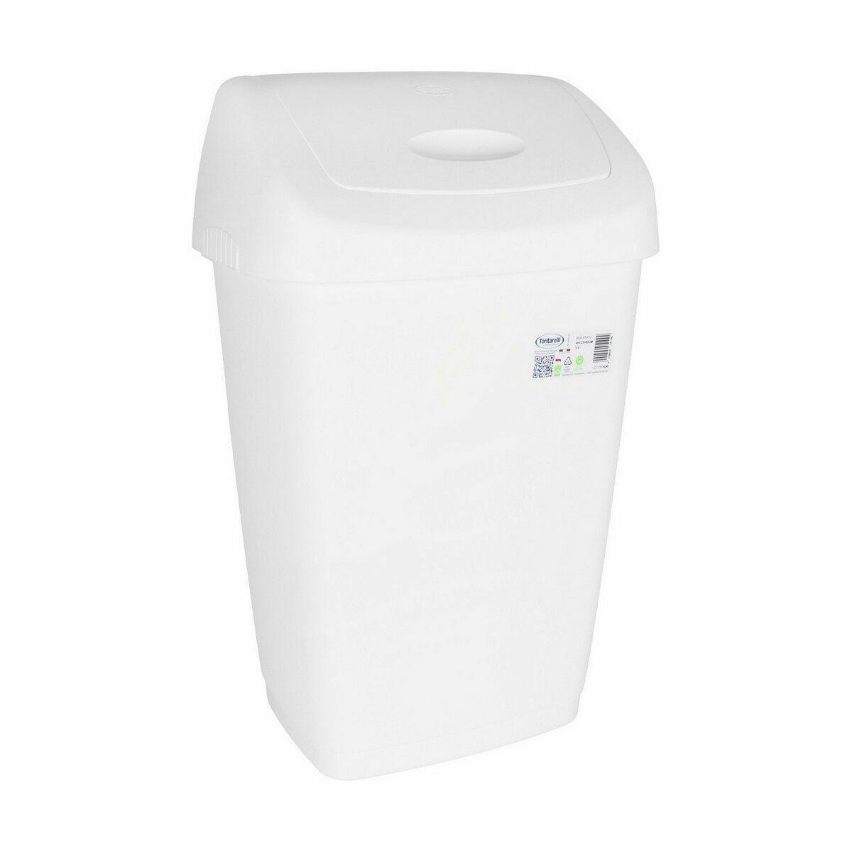 Papelera Tontarelli Aurora Basculante Blanco 50 L (6 Unidades)