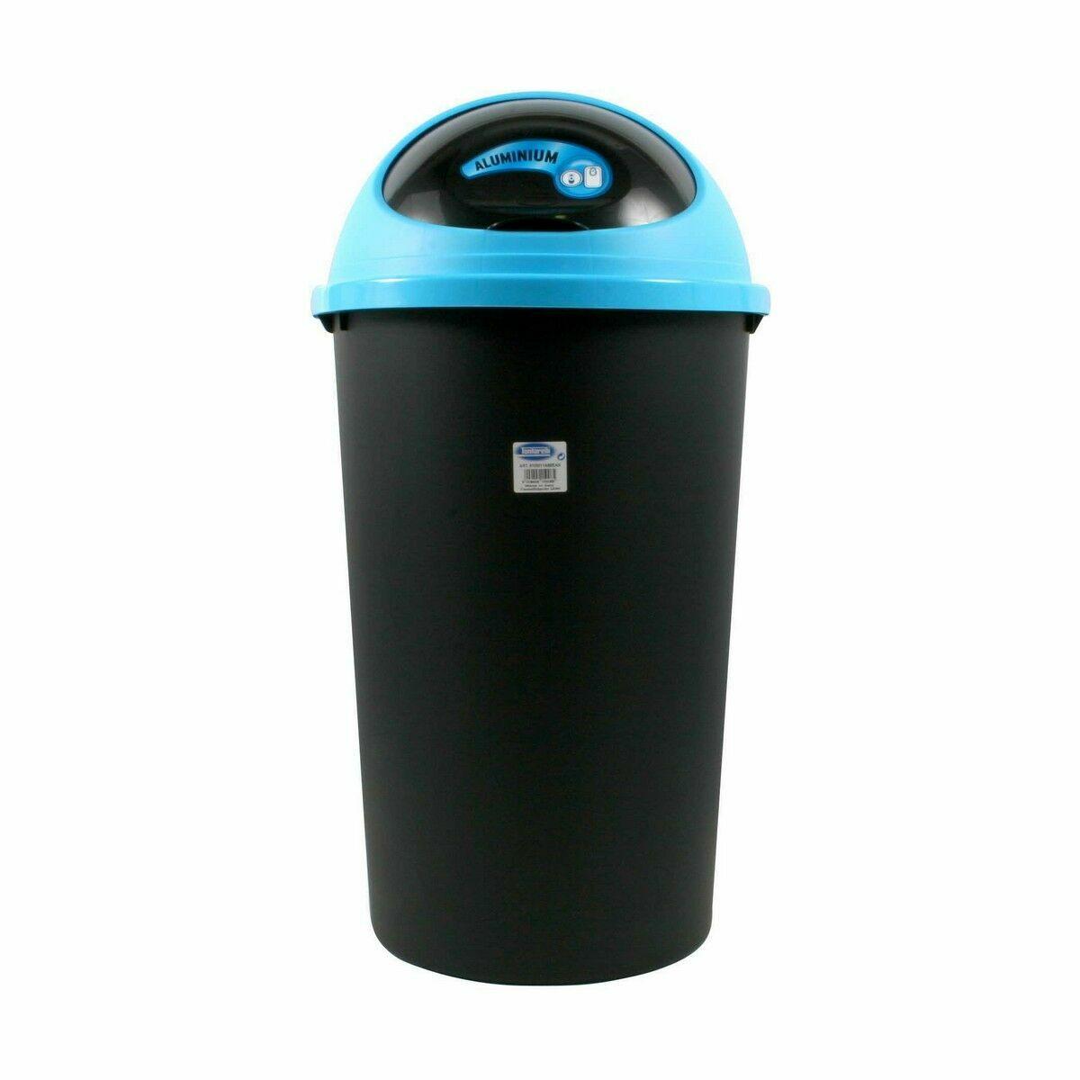 Cubo para la Basura Tontarelli Big hoop Azul Negro 50 L 39 x 39 x 72 cm (10 Unidades)