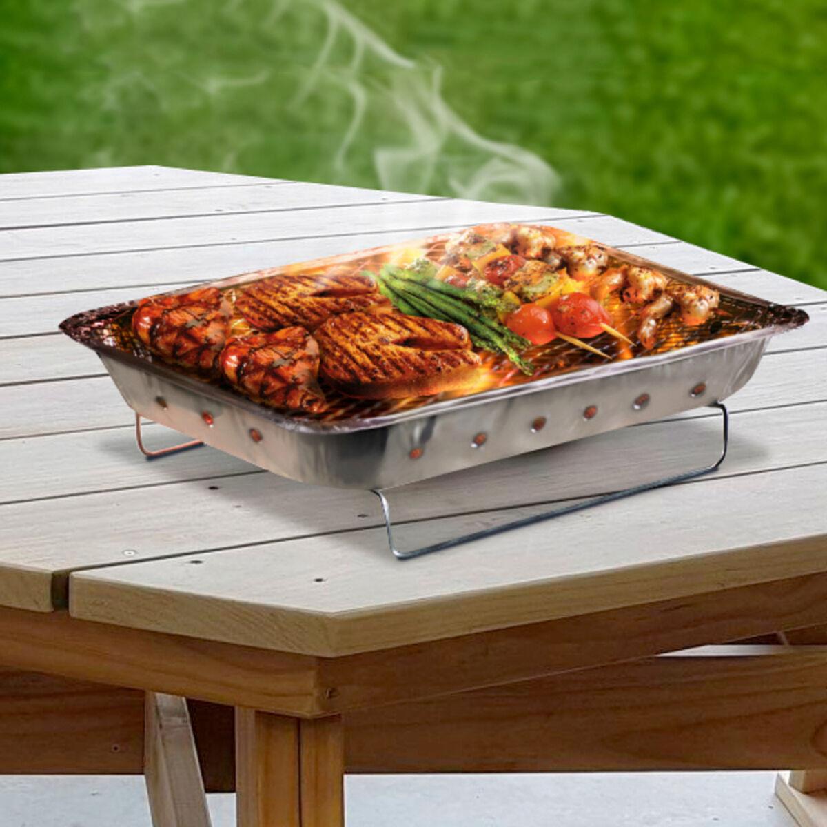 Barbacoa Desechable Acero Inoxidable Aluminio