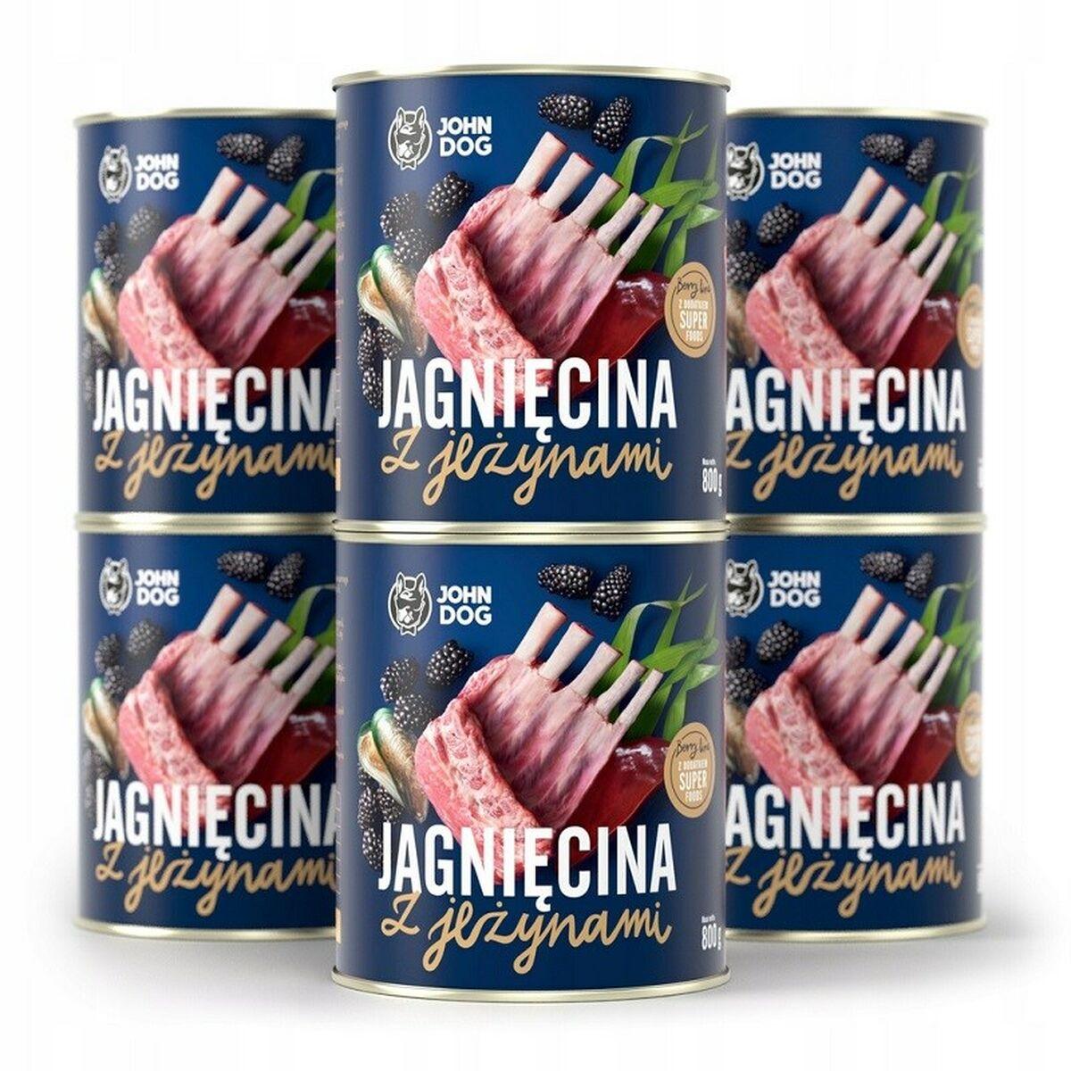 Comida húmeda John Dog                                 Mora Cordero 6 x 800 g