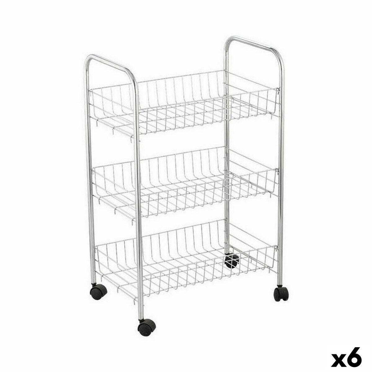 Organizador Confortime Metal Plateado 40 x 26 x 62 cm (6 Unidades)