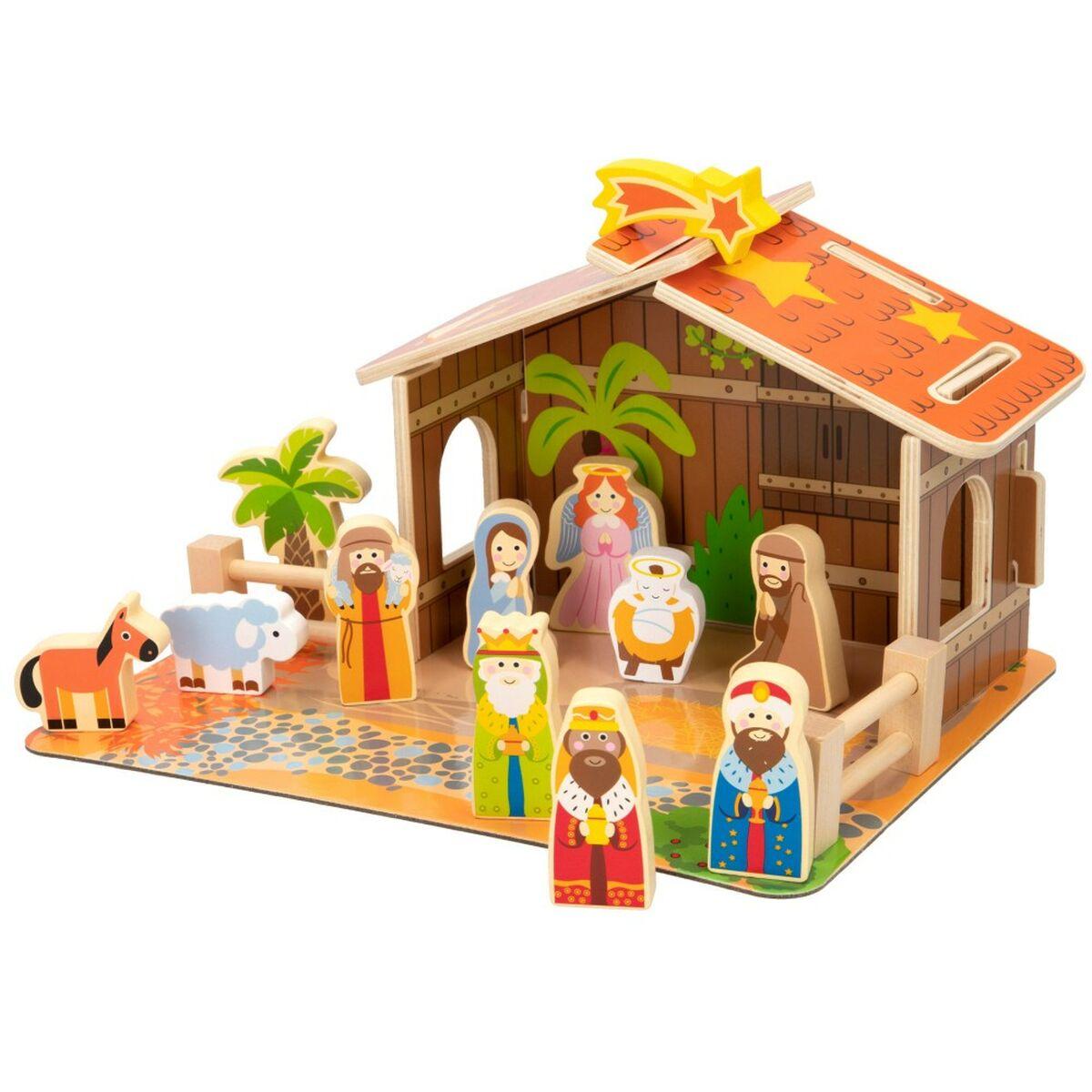 Belén de Navidad Woomax Madera 29,5 x 16,5 x 22 cm (20 Piezas) (6 Unidades)