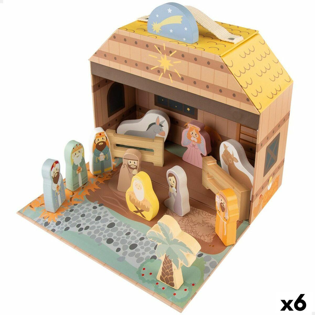 Belén de Navidad Woomax 24,5 x 20,5 x 24,5 cm (15 Piezas) (6 Unidades)