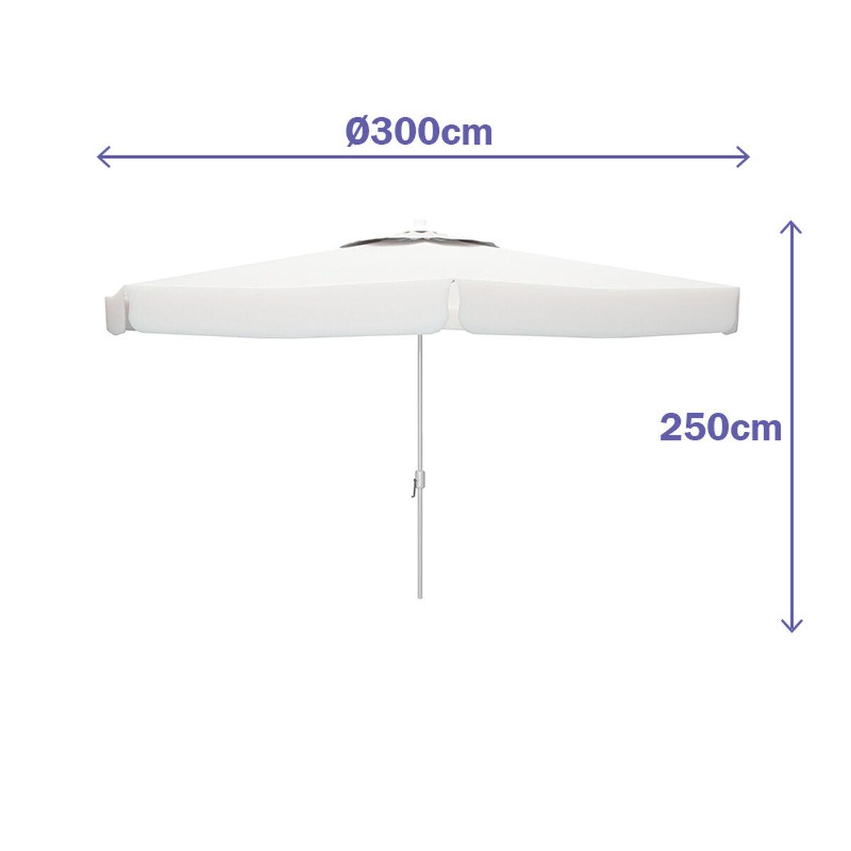 Sombrilla Marbueno Blanco Poliéster Aluminio Ø 300 cm