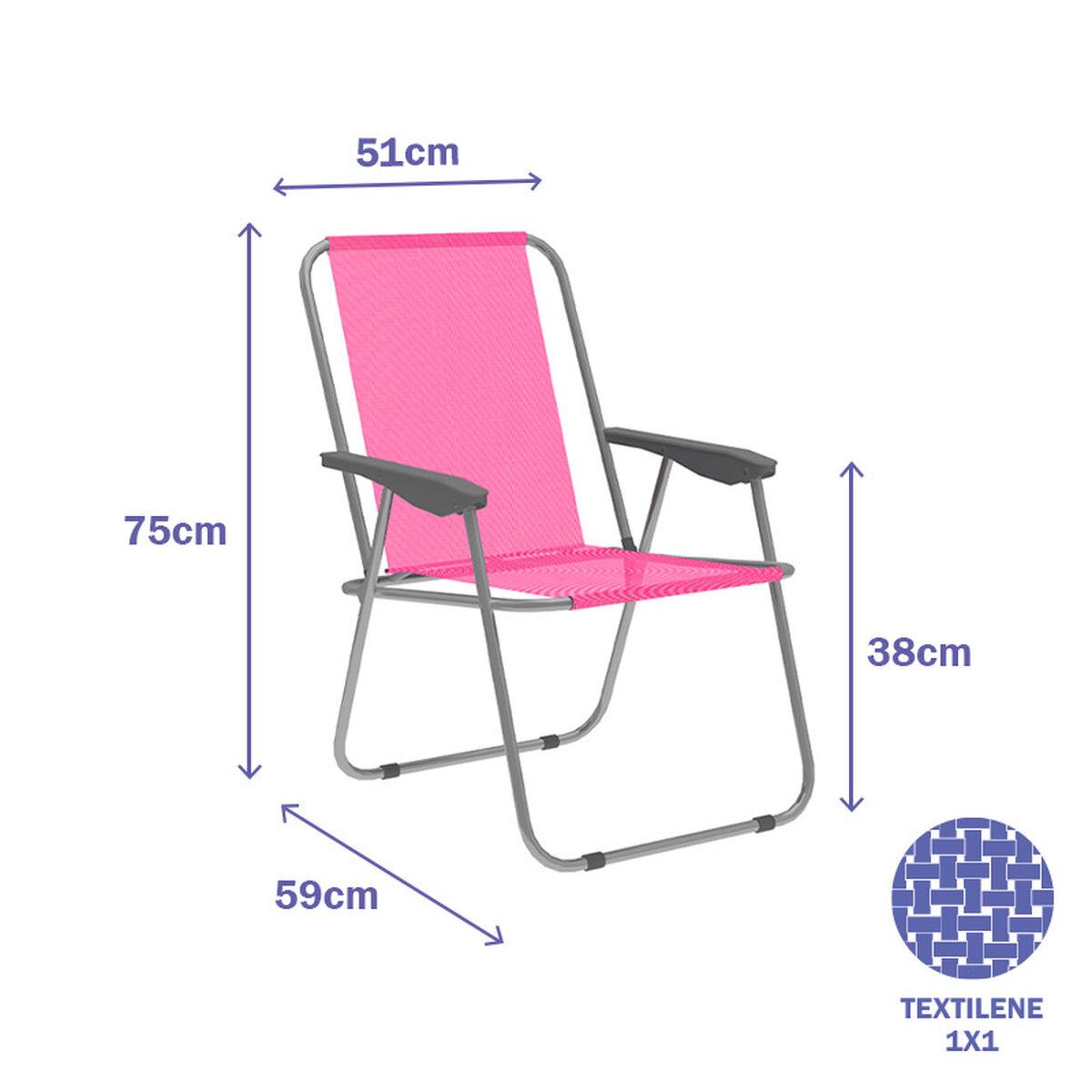 Marbueno Silla Plegable Acero Surtida Playa y Piscina 59X51X75 cm 10354