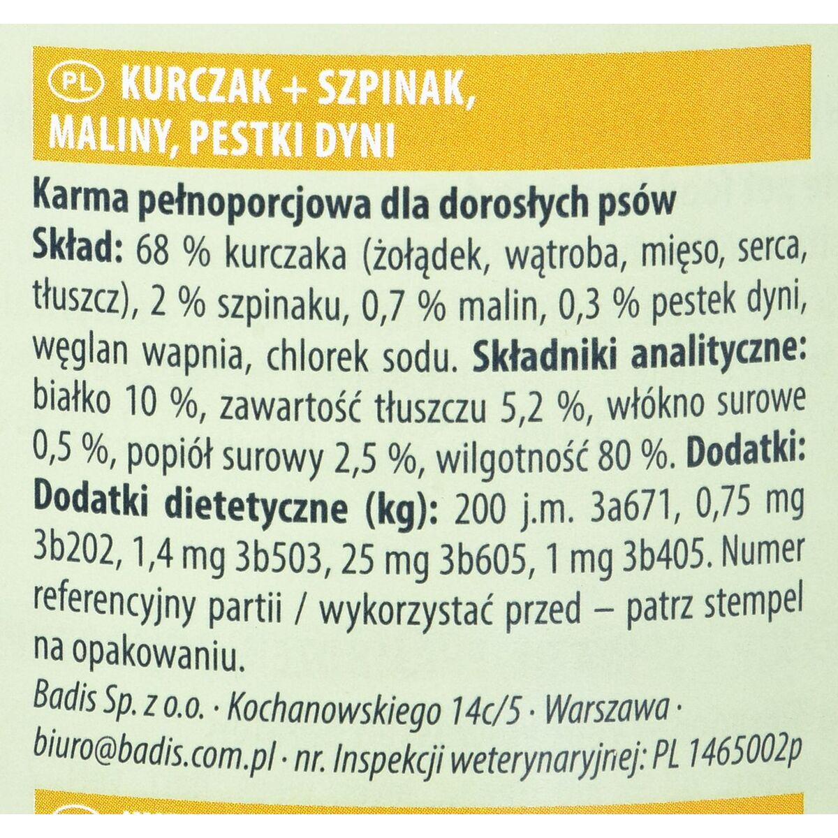 Comida húmeda Animonda GranCarno Superfoods Frambuesa Pollo Calabaza Espinacas