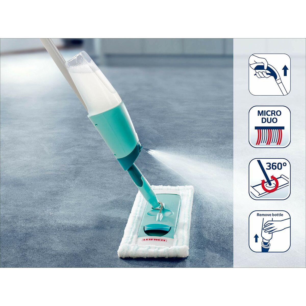 Fregona Leifheit Easy Spray XL Blanco Verde Microfibra Plástico Pulverizador