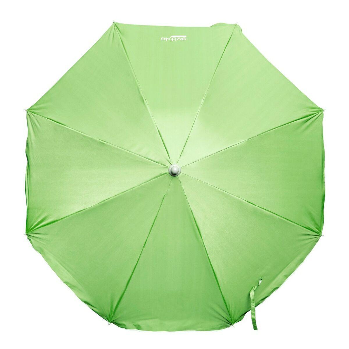 Sombrilla Aktive UV50 Ø 180 cm Verde Poliéster Aluminio 180 x 187 x 180 cm (12 Unidades)