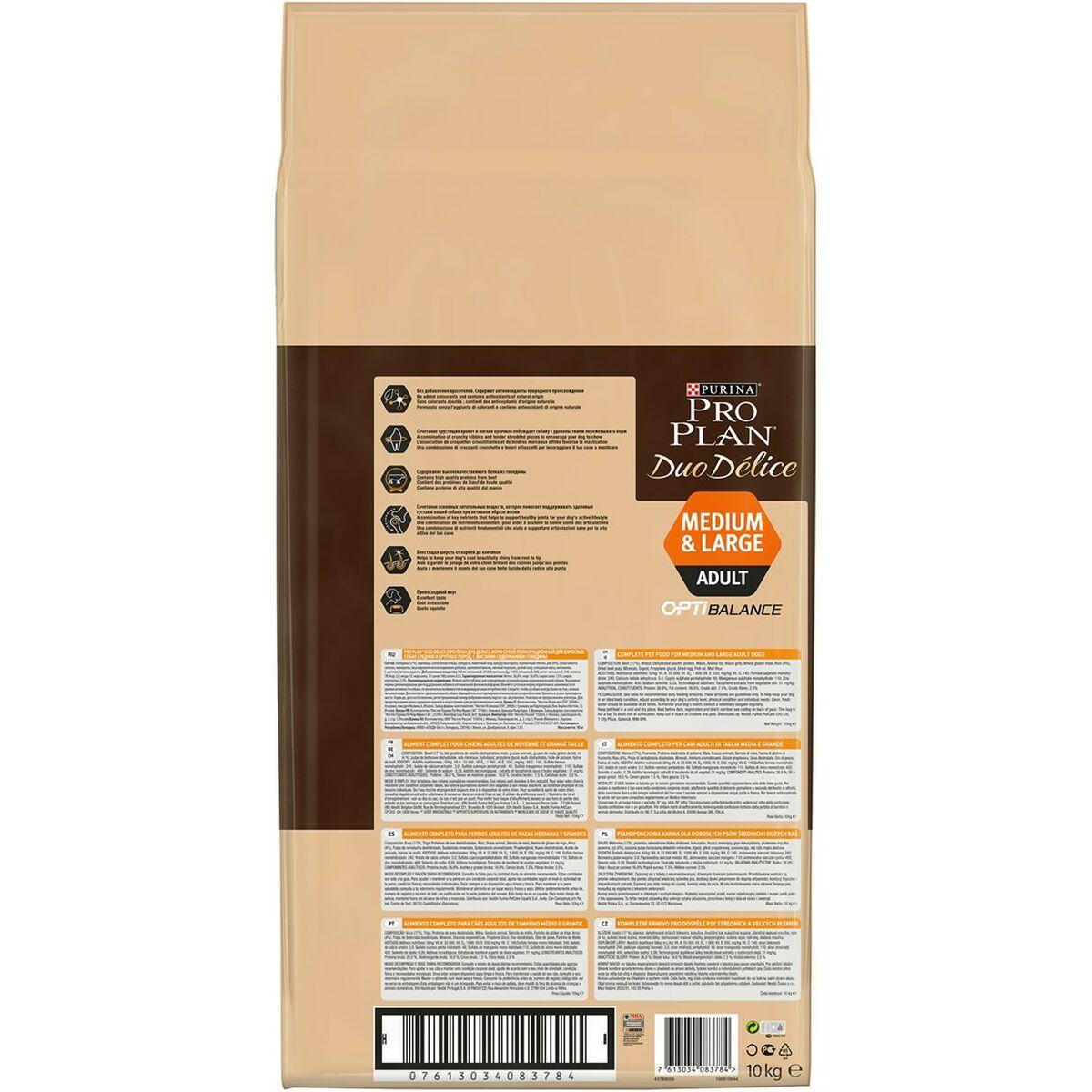 Pienso Purina Pro Plan DUO DÉLICE Adulto Ternera Carne de vacuno Arroz 10 kg