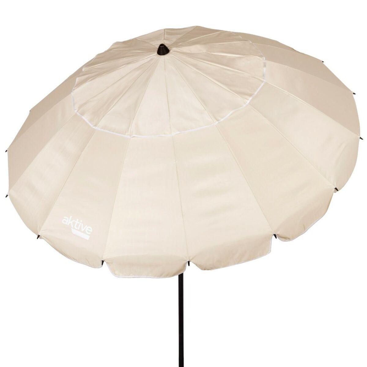 Sombrilla Aktive Crema Aluminio 240 x 235 x 240 cm (6 Unidades)