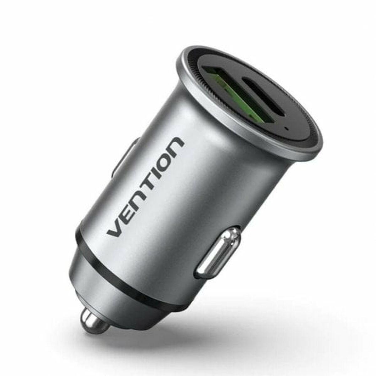 Cargador de Coche Vention FFBH0 20 W Gris