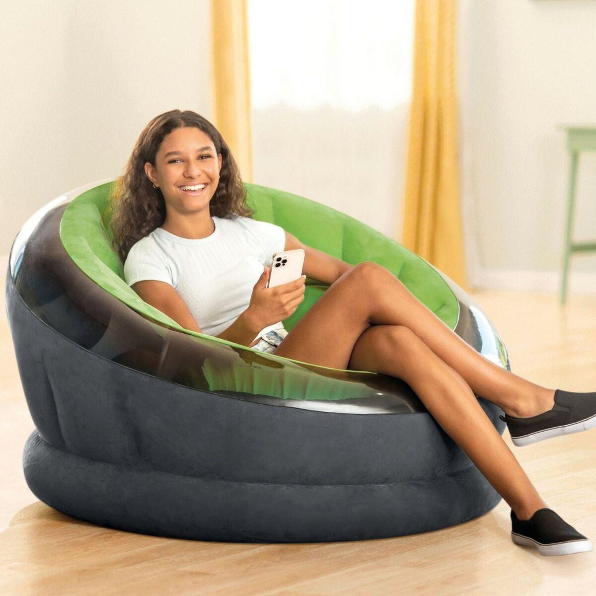 Sillón Hinchable Intex Empire Verde 112 x 109 x 60 cm (3 Unidades)