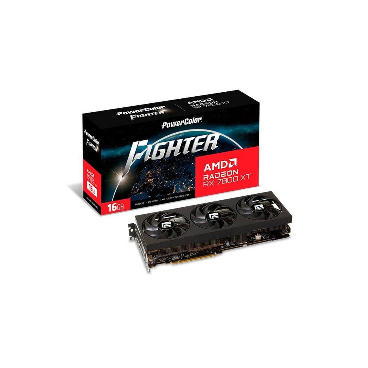 Tarjeta Gráfica Powercolor RX7800XT 16G-F/OC AMD AMD RADEON RX 7800 XT 16 GB GDDR6