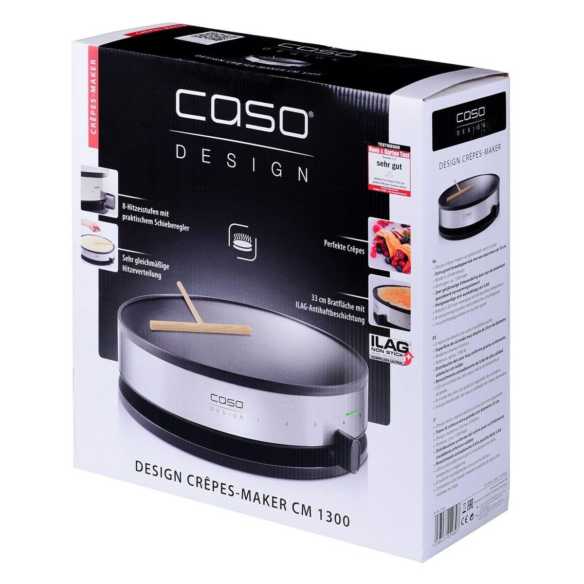 Crepera CASO CM 1300 Negro Gris Plateado