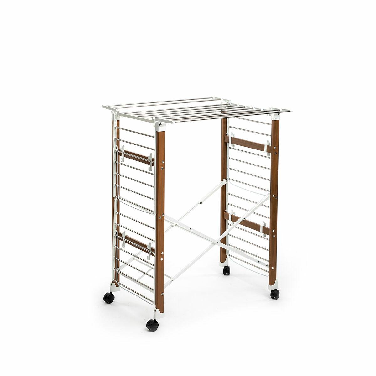 Tendedero Plegable Vertical con Ruedas Dreeyl InnovaGoods 38 Barras Blanco (Reacondicionado A)