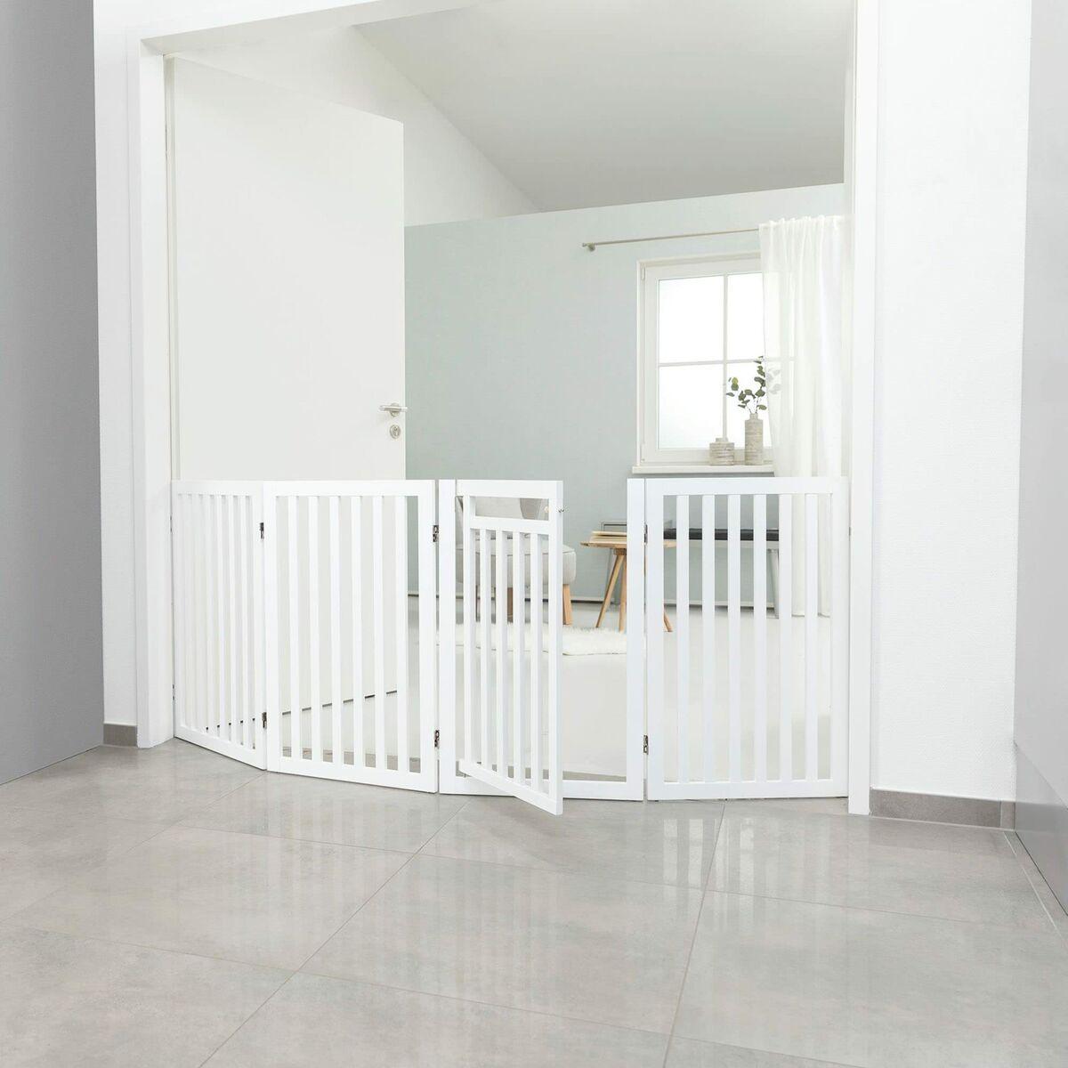 Puerta de acceso Trixie Perro Blanco 60-160 x 81 cm