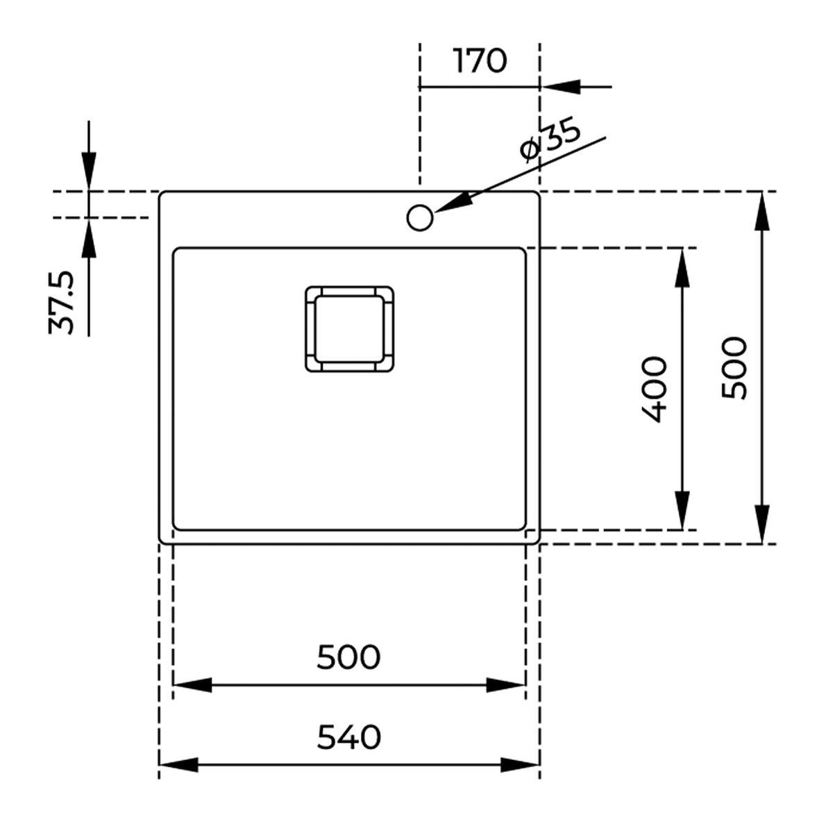 Fregadero de Un Seno Teka Forlinea RS15 50.40 Acero
