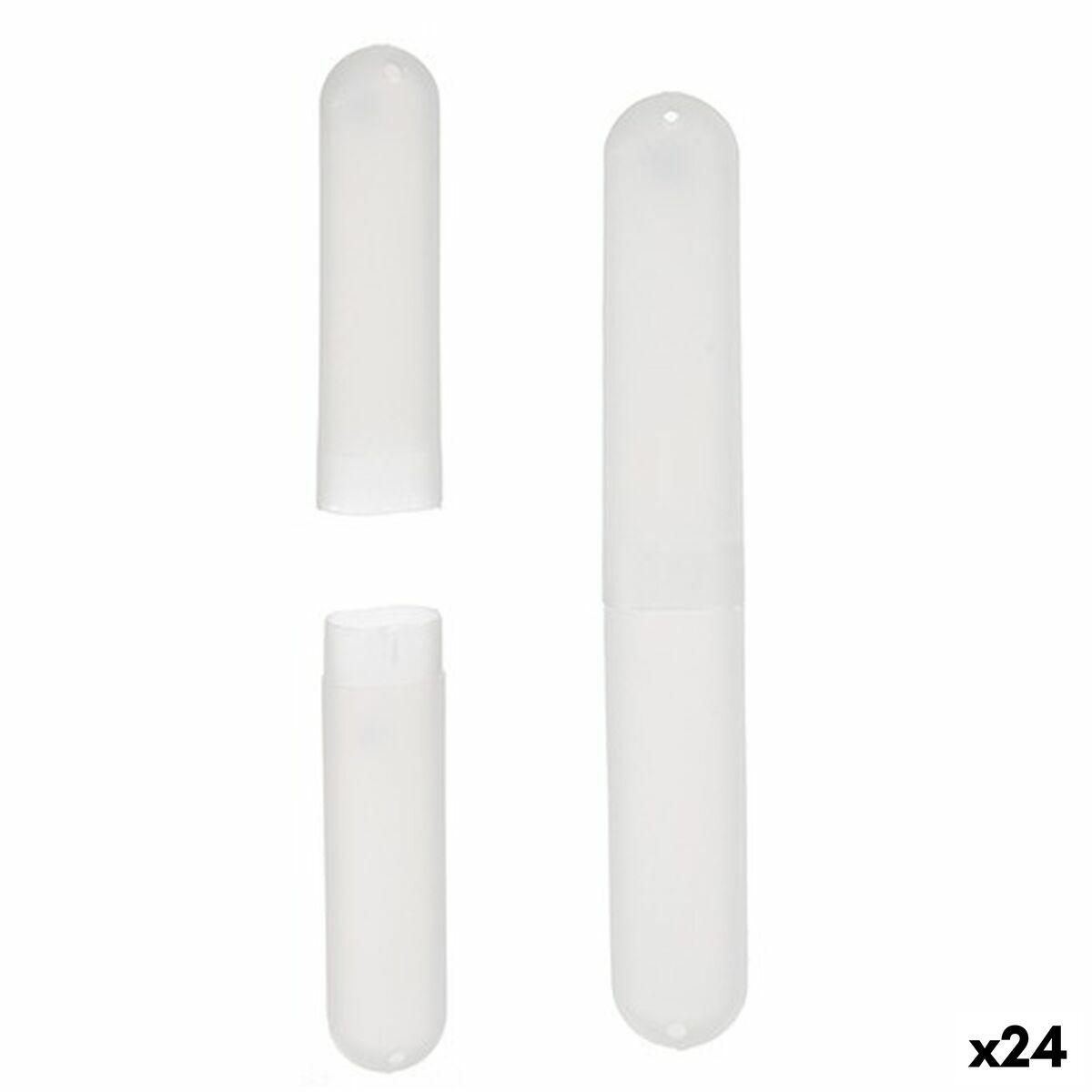 Portacepillos de Dientes Transparente Polipropileno 20 x 2 x 3 cm (24 Unidades)