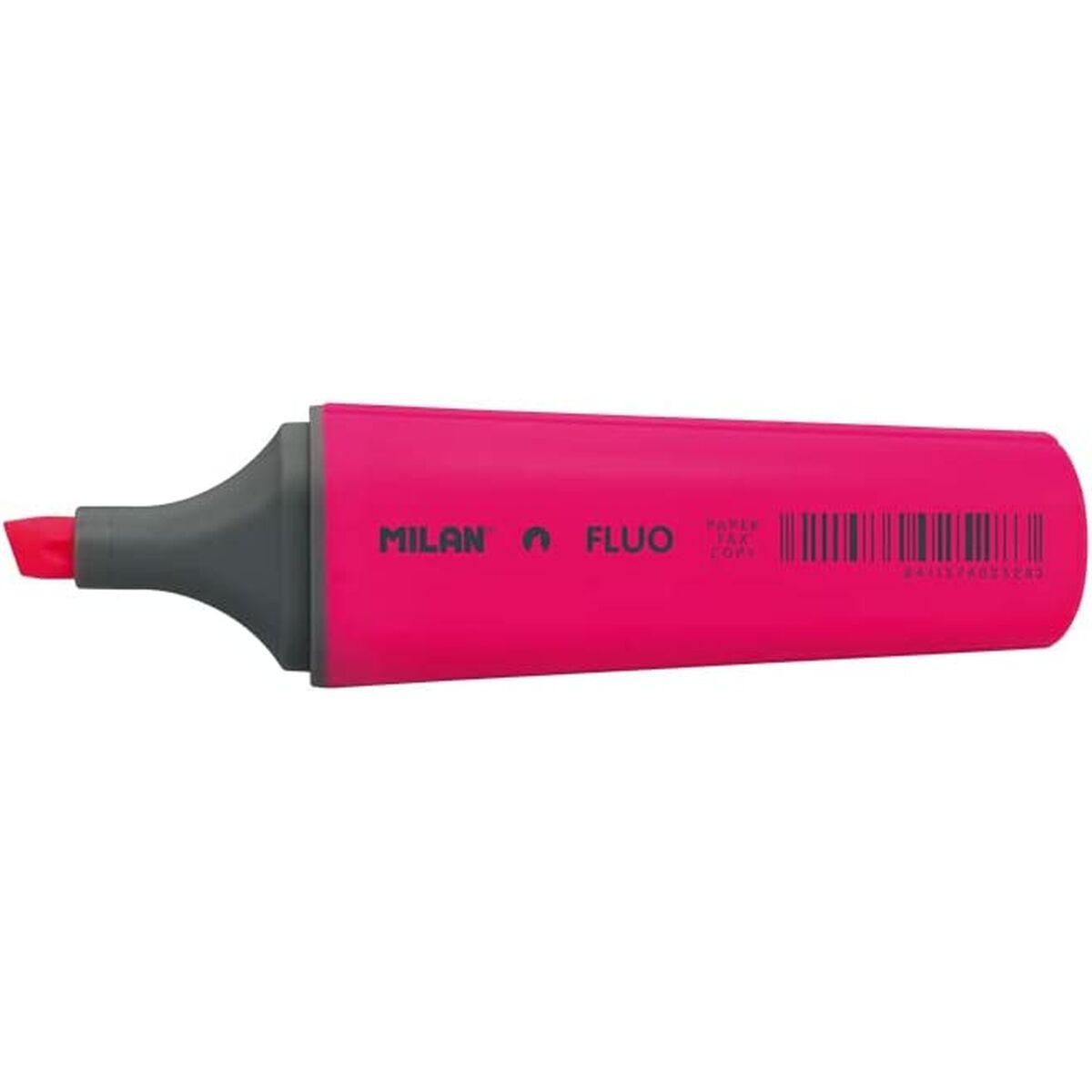 Set de Marcadores Fluorescentes Milan Rosa (12 Unidades)