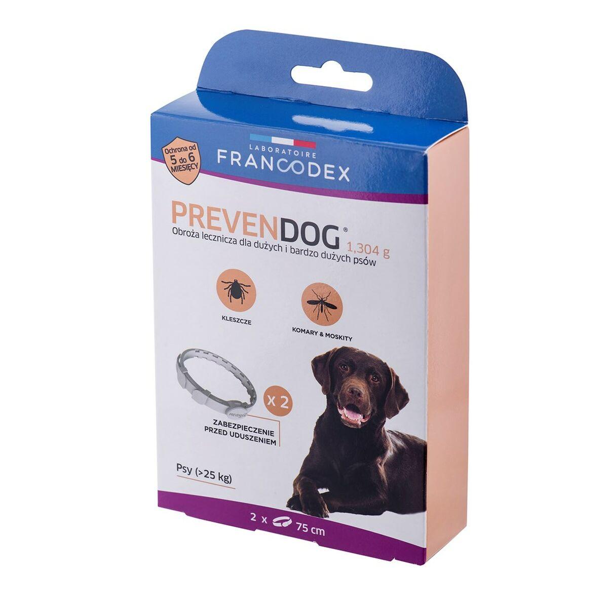 Collar antiparásitos Francodex PrevenDog 75 cm Garrapatas 2 Unidades