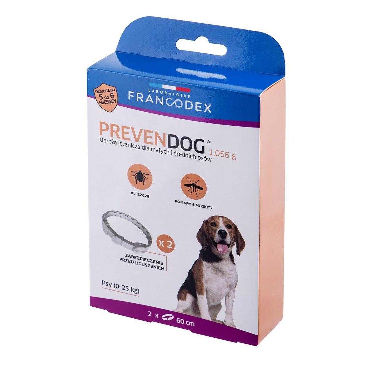 Collar antiparásitos Francodex PrevenDog 65 cm Garrapatas 2 Unidades