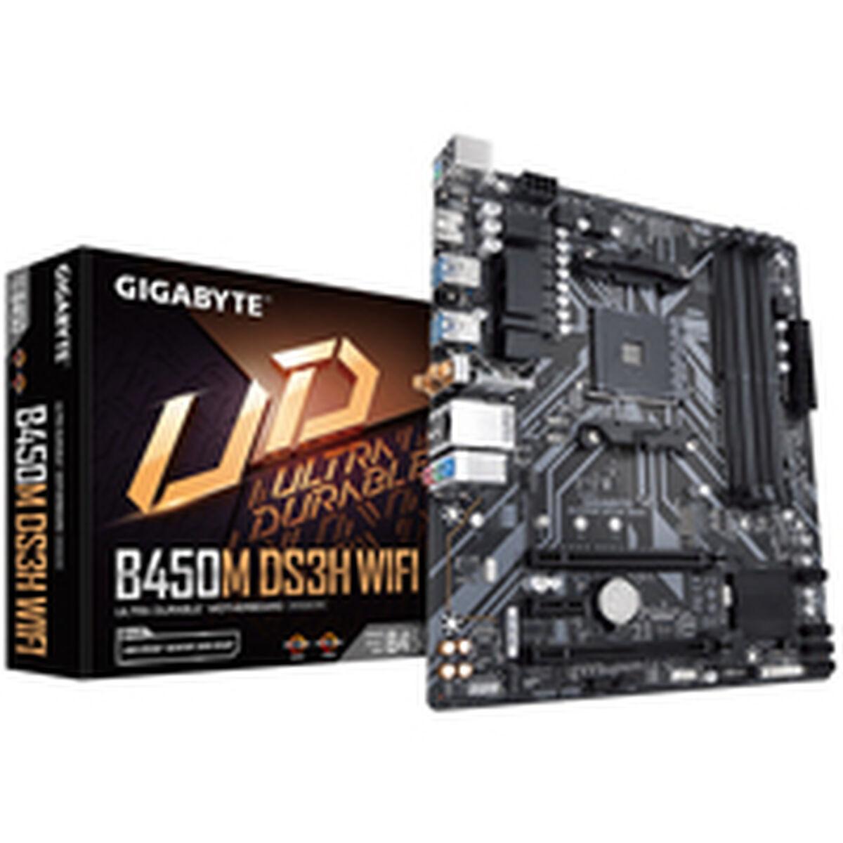 Placa Base Gigabyte B450M DS3H WIFI AM4 MATX AMD B450 AMD AMD AM4