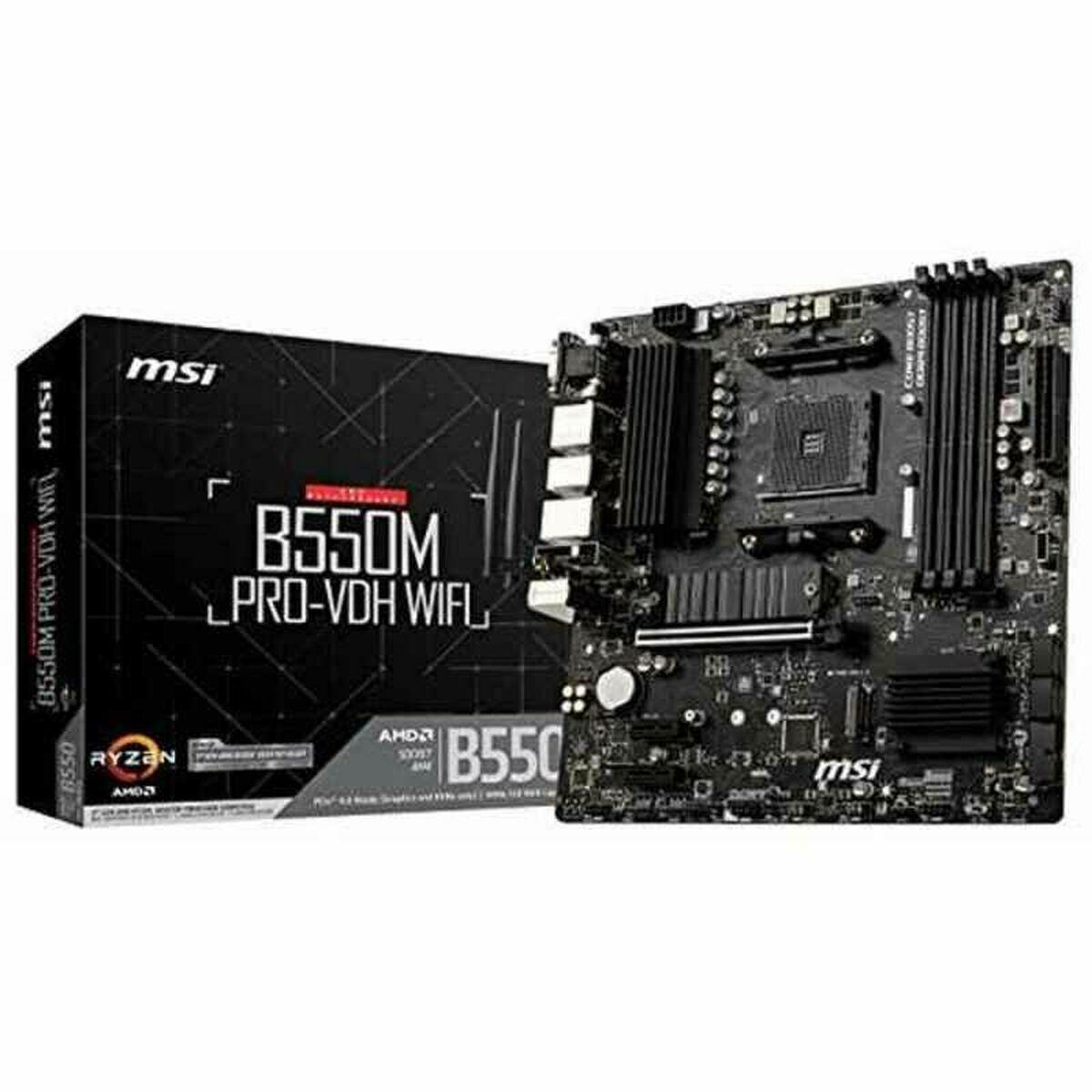Placa Base MSI B550M PRO-VDH WIFI mATX AM4 AMD B550 AMD AM4
