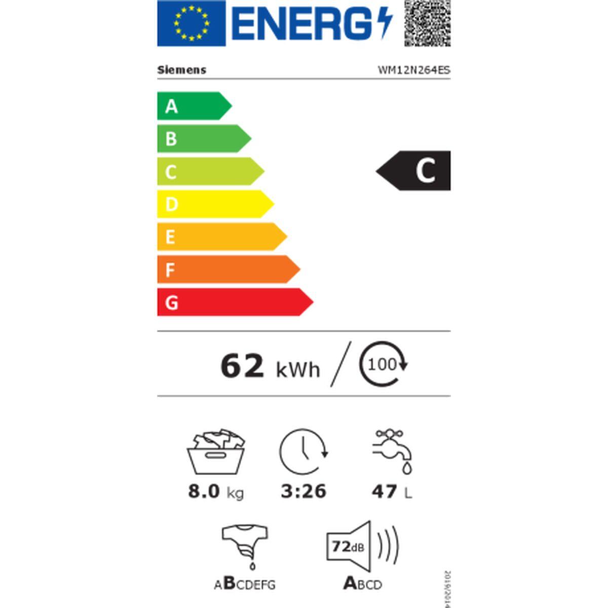 Lavadora Siemens AG WM12N264ES Blanco 1200 rpm 60 cm