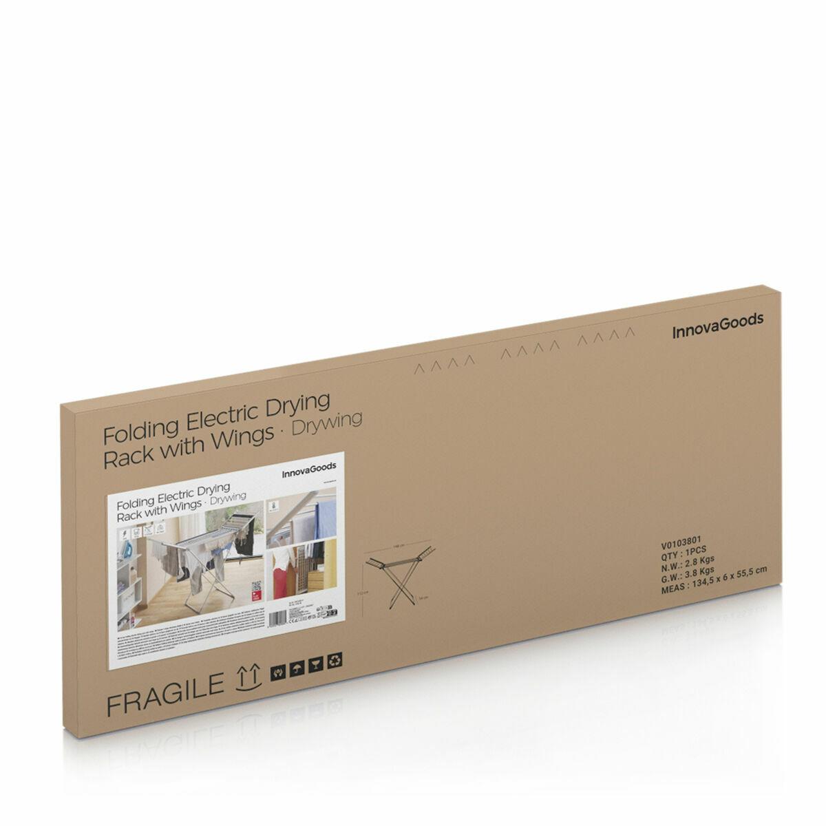 Tendedero Eléctrico Plegable con Alas Drywing InnovaGoods   230 W 20 Barras Plástico (Reacondicionado B)