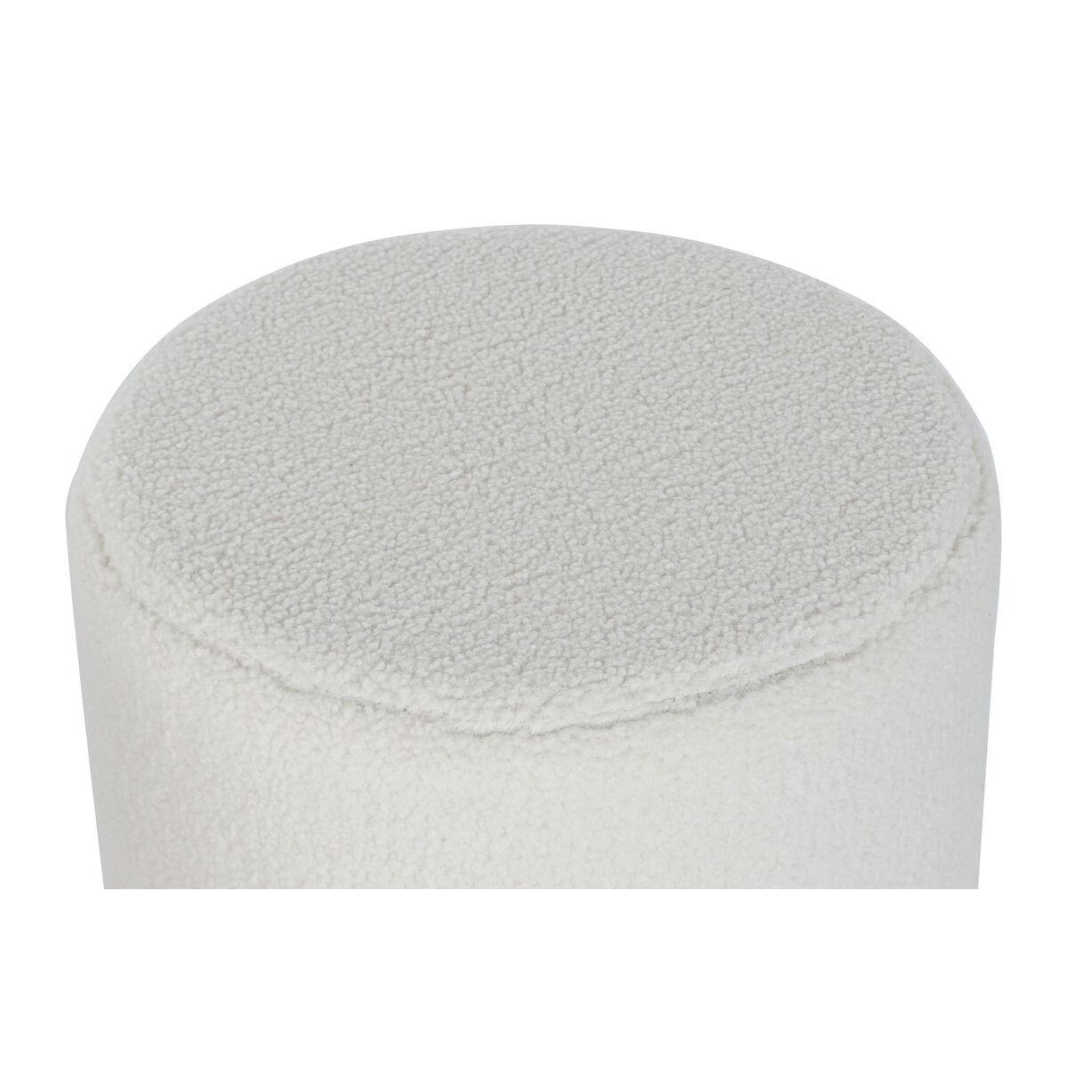 Reposapiés DKD Home Decor Blanco Negro Poliéster Madera MDF Scandi 60 x 60 x 45 cm (3 Unidades)