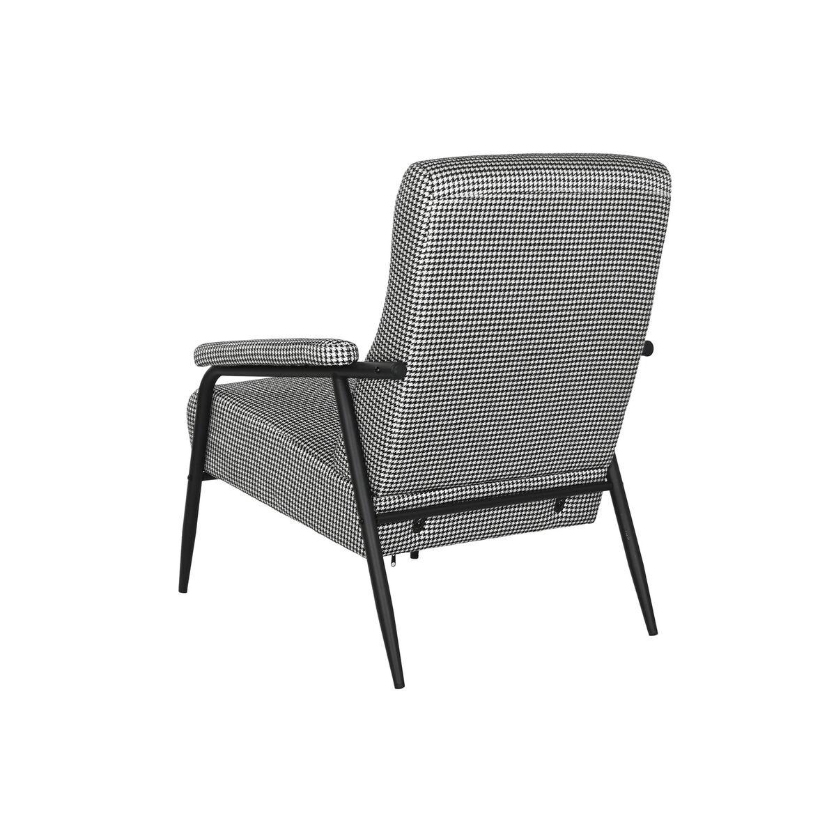 Sillón Home ESPRIT Blanco Negro Metal 72 x 91,5 x 91,5 cm
