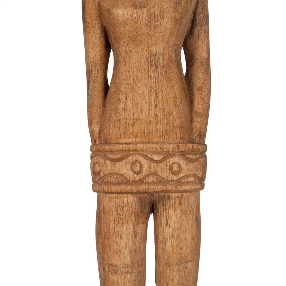 Figura Decorativa Natural Africano 14 x 14 x 113 cm