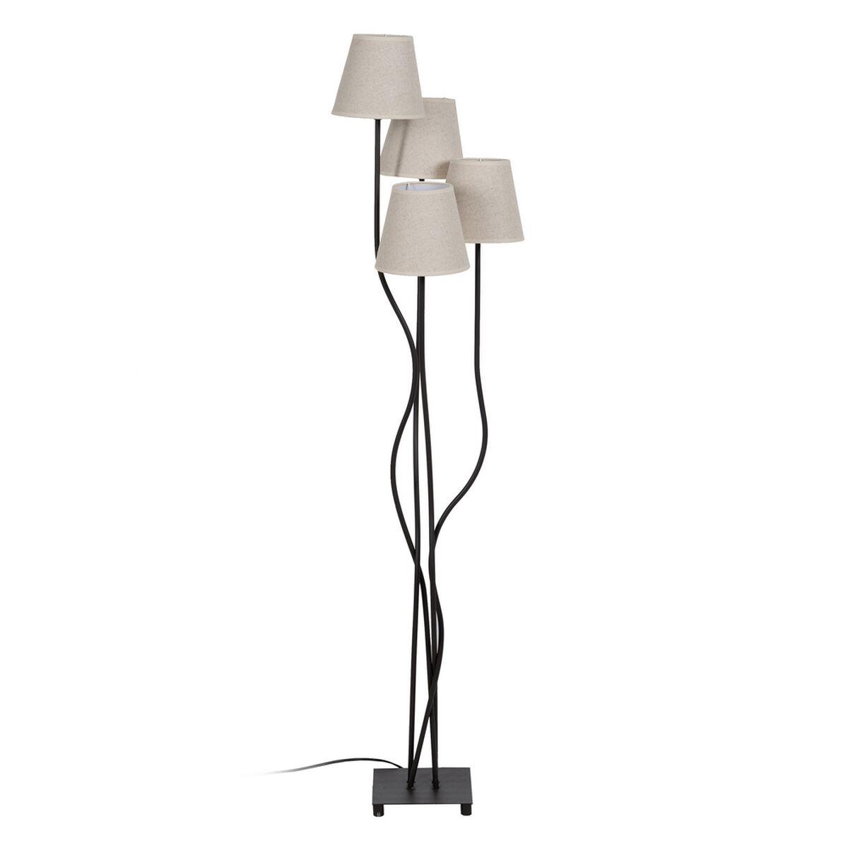 Lámpara de Pie Marrón Negro Crema Hierro 60 W 220-240 V 38 x 34 x 138 cm