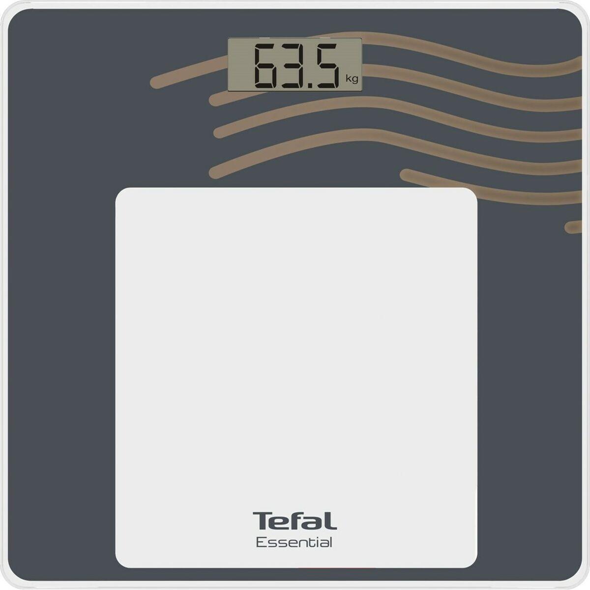 Báscula Digital de Baño Tefal PP1330V0 Blanco Gris Vidrio templado 150 kg
