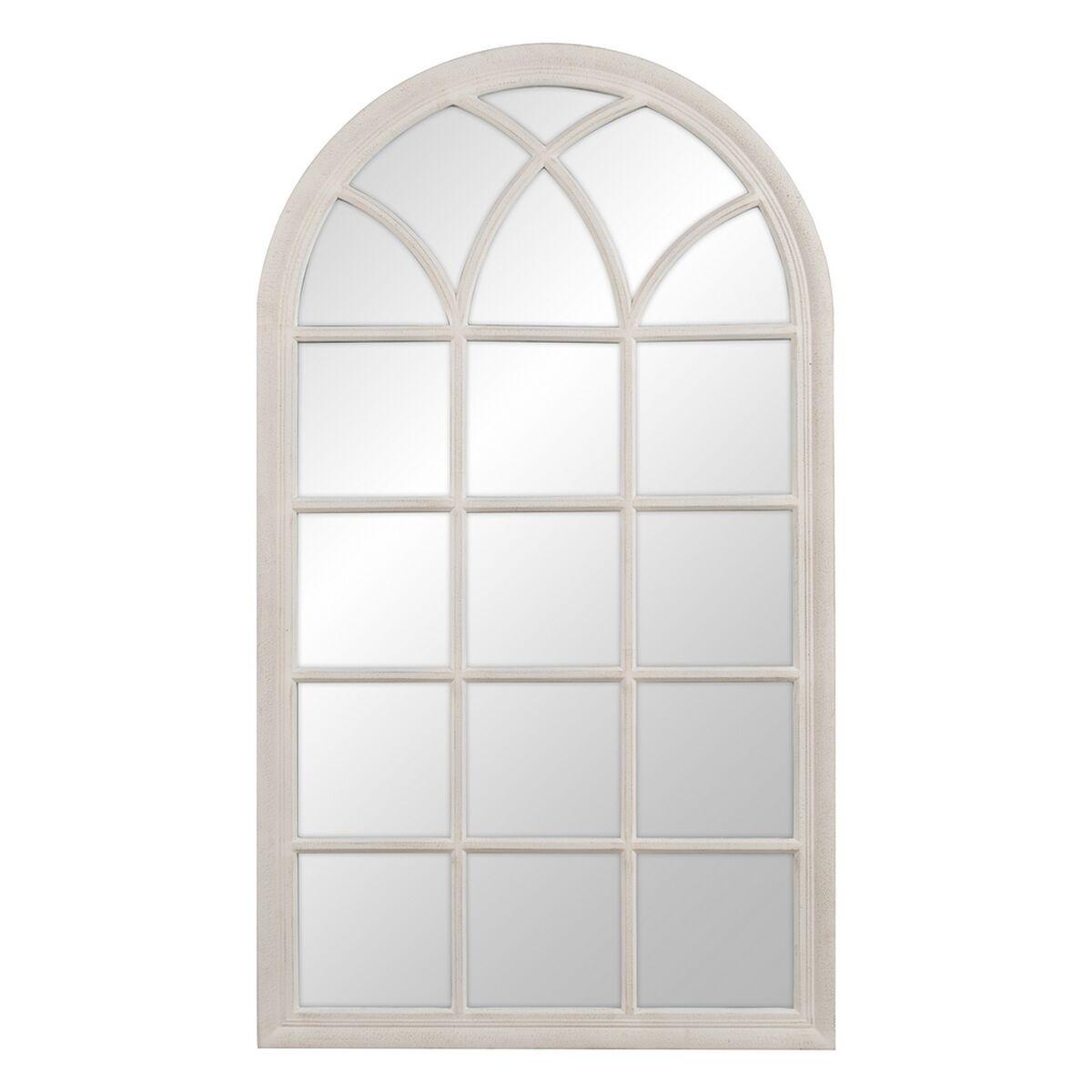 Espejo de pared Blanco Cristal Madera de Paulonia Ventana 80 x 4 x 140 cm