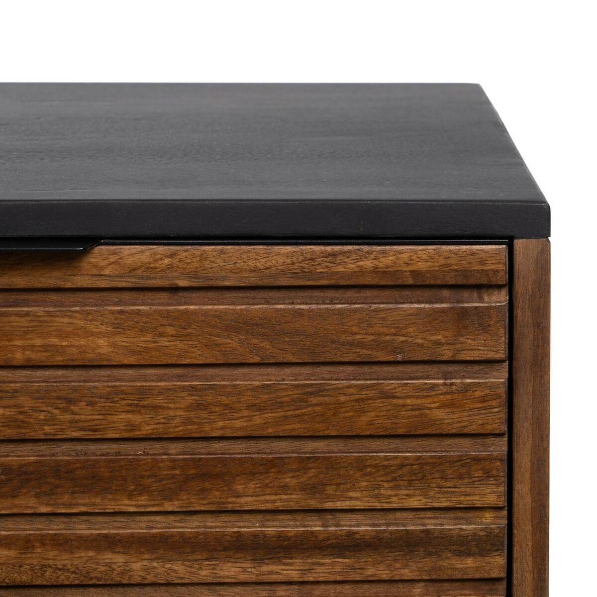 Aparador ABNER Marrón Negro 160 x 40 x 75 cm