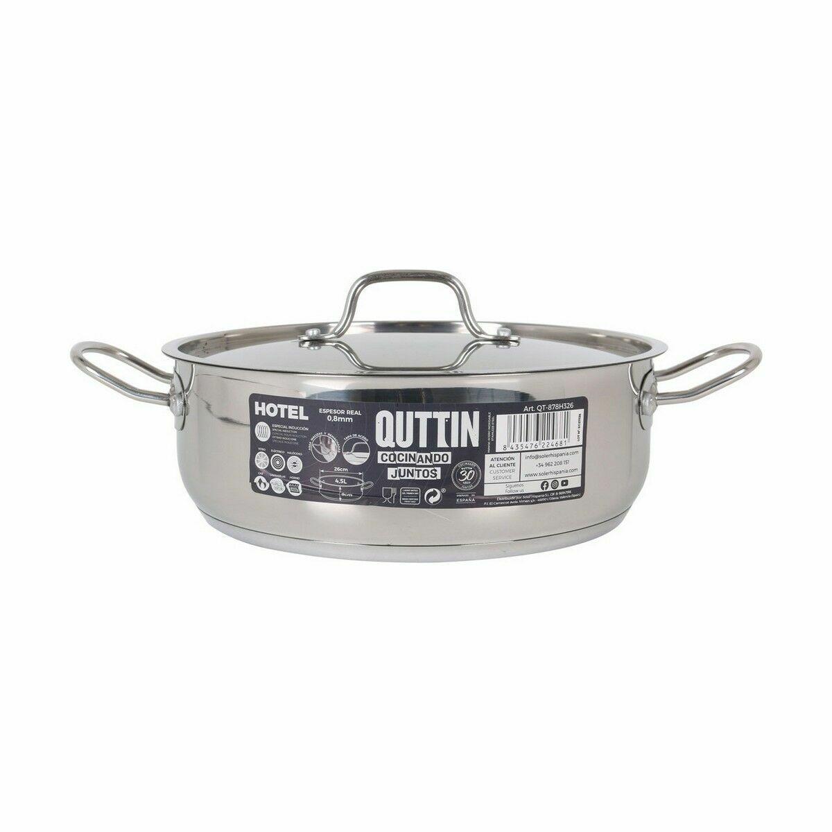 Cacerola Con Tapa Quttin Hotel Acero Ø 26 x 9 cm (4 Unidades)