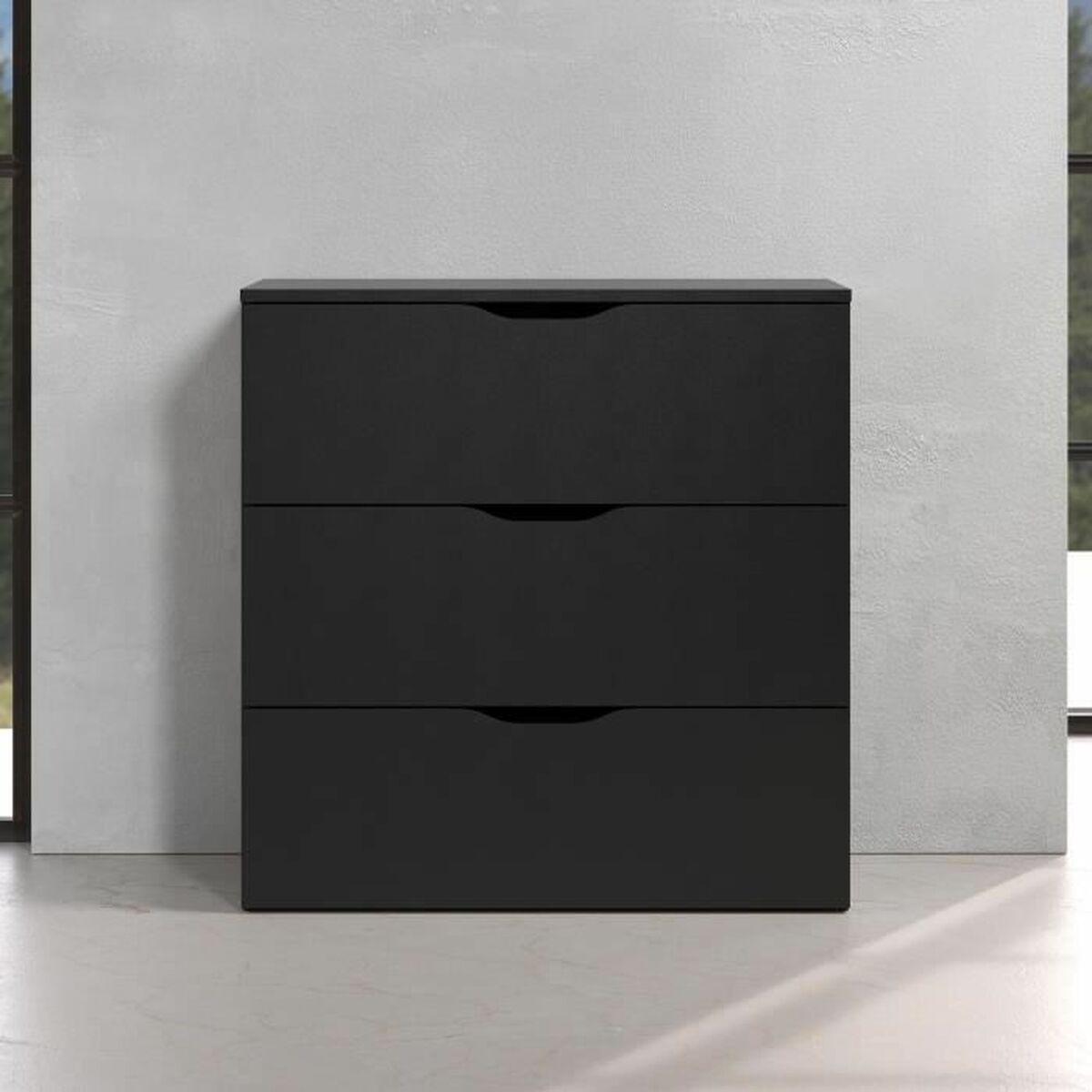 Cajonera Trelleborg Negro 78 x 40  x 80 cm