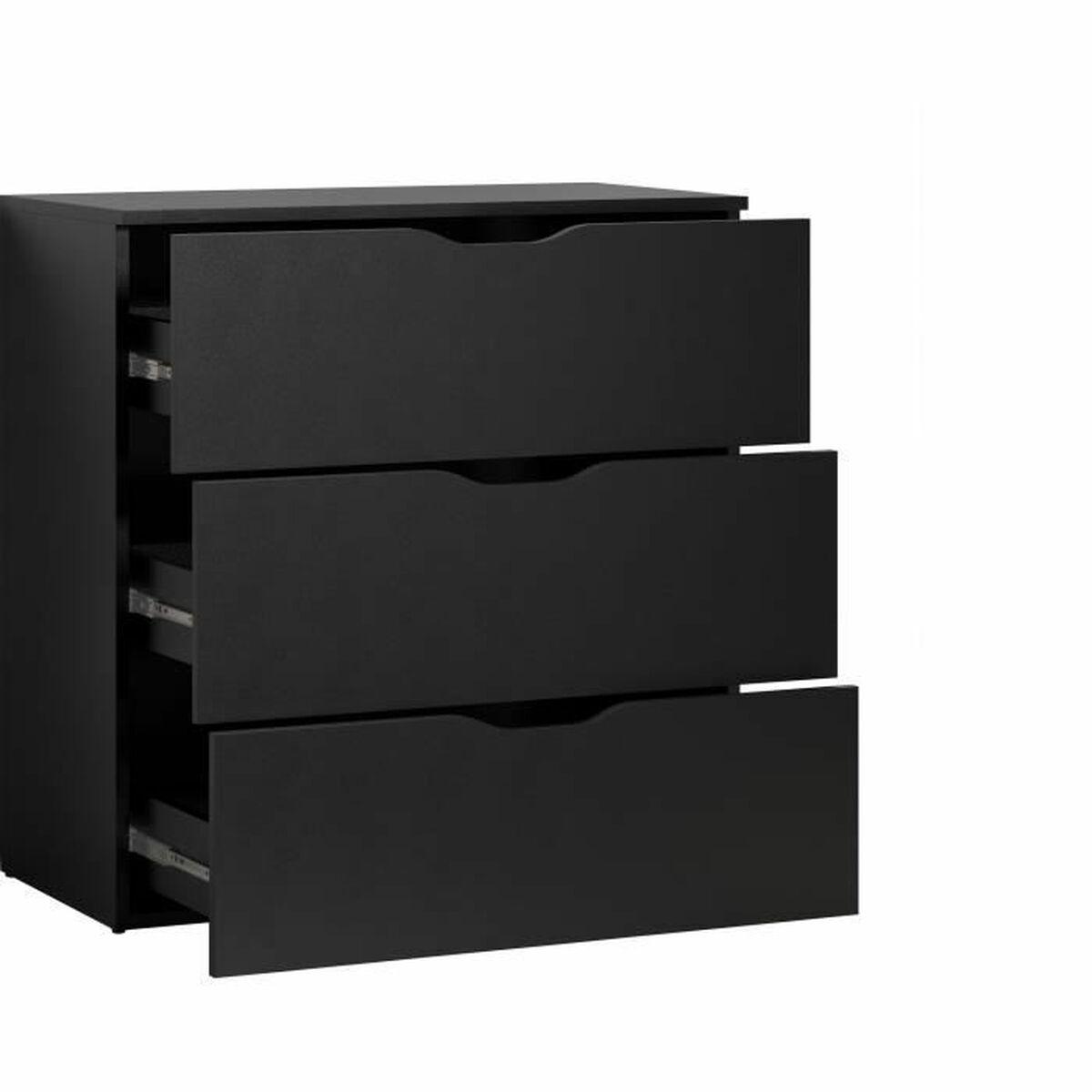 Cajonera Trelleborg Negro 78 x 40  x 80 cm
