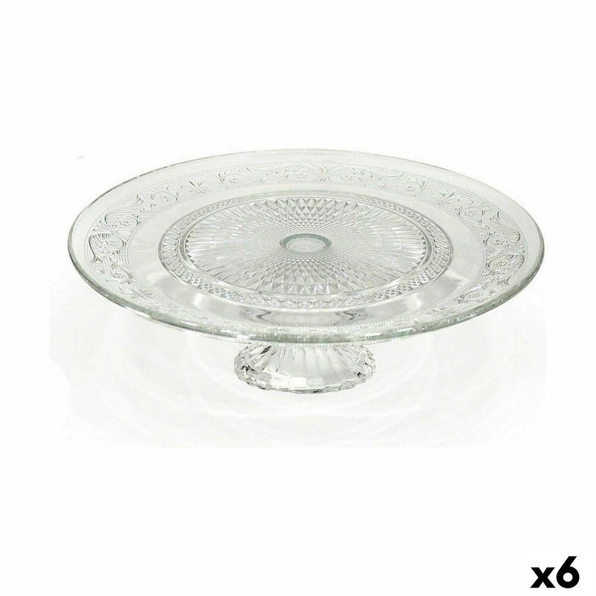 Fuente para tartas y bizcochos La Mediterránea Vidrio 33 x 33 x 9,5 cm (6 Unidades)