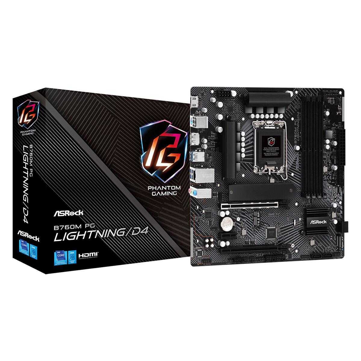 Placa Base ASRock B760M PG Lightning/D4 Intel B760 LGA 1700