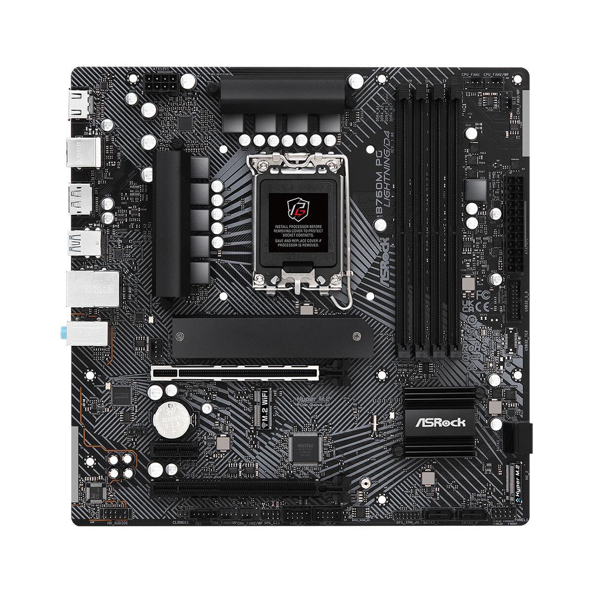 Placa Base ASRock B760M PG Lightning/D4 Intel B760 LGA 1700