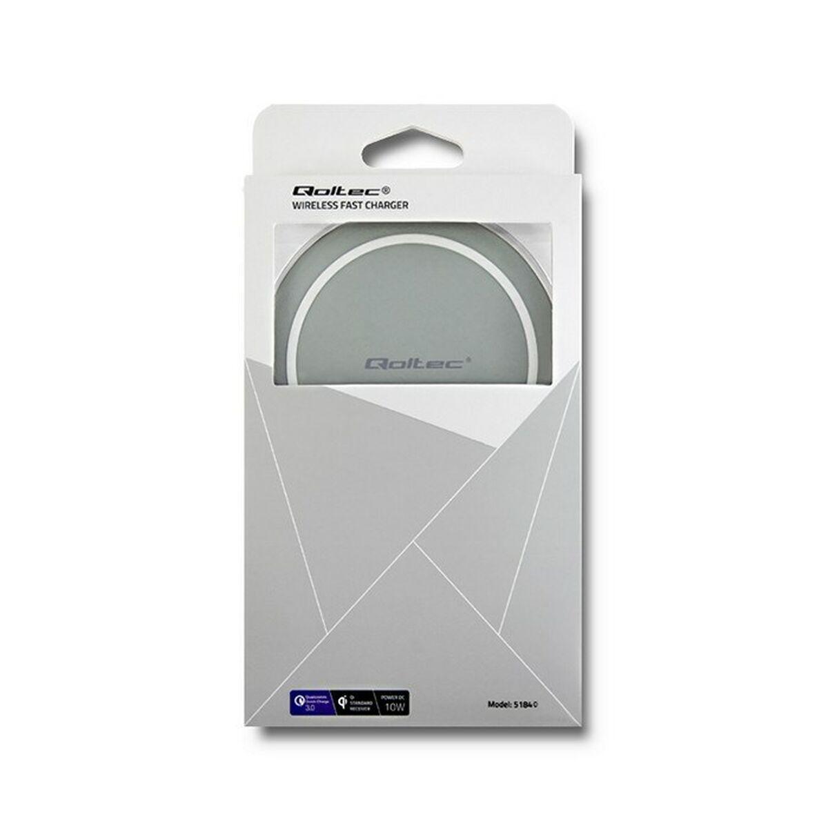 Cargador Inalámbrico Qoltec 51840 Gris