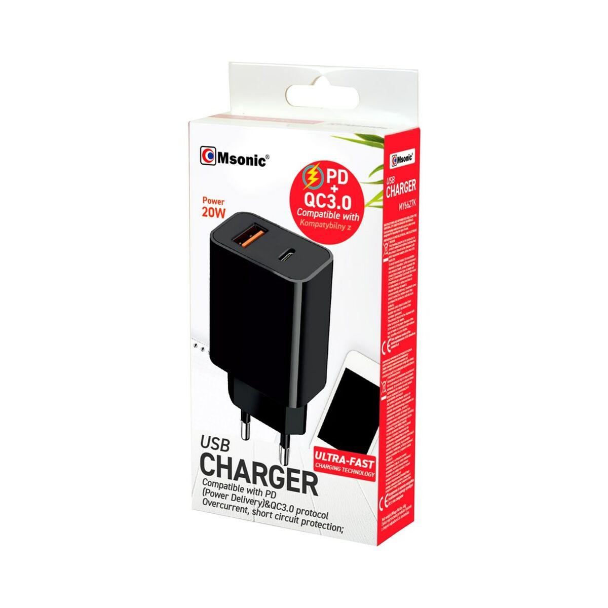 Cargador de Pared Msonic MY6635K Negro