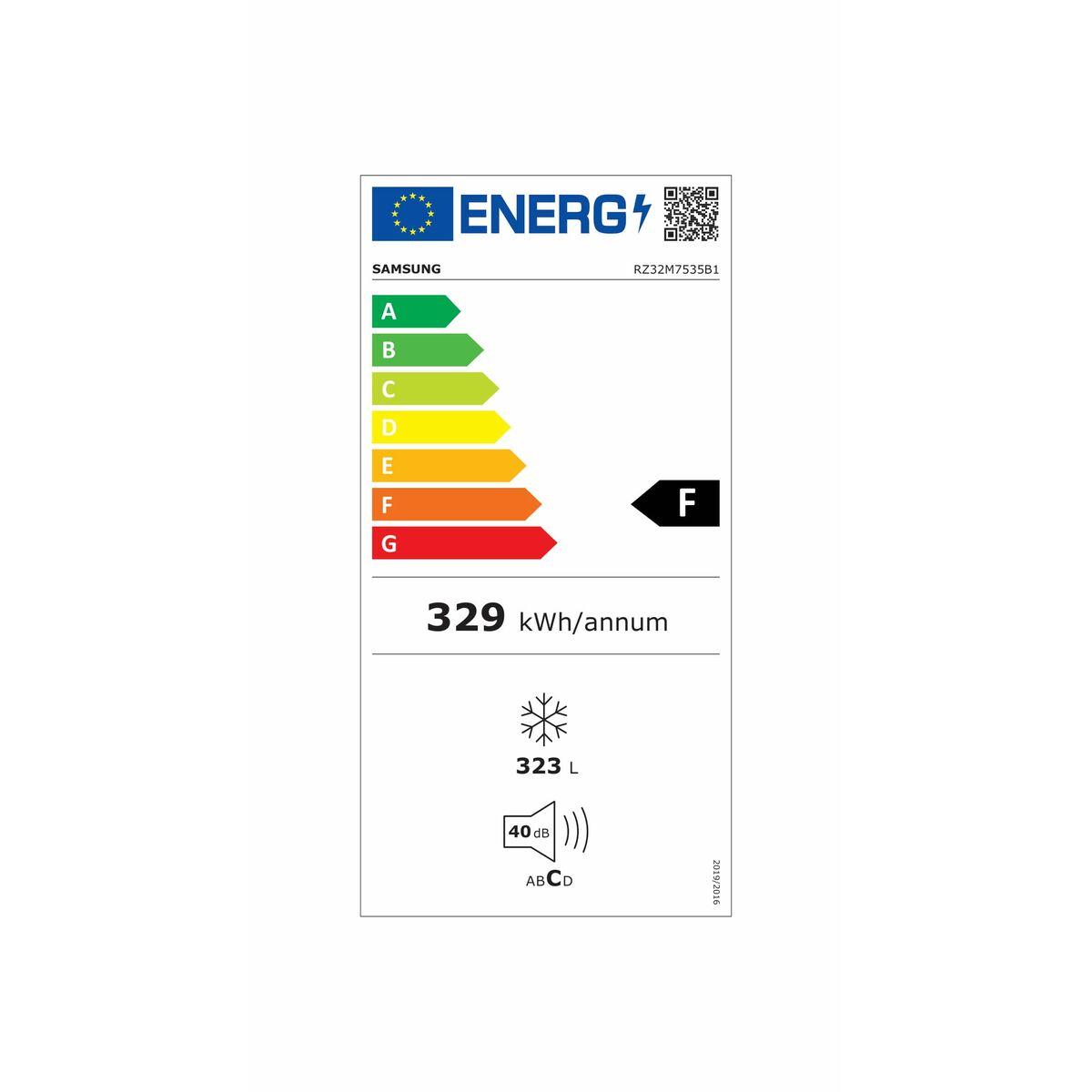 Congelador Samsung RZ32M7535B1 Negro 330 L (185 x 60 cm)