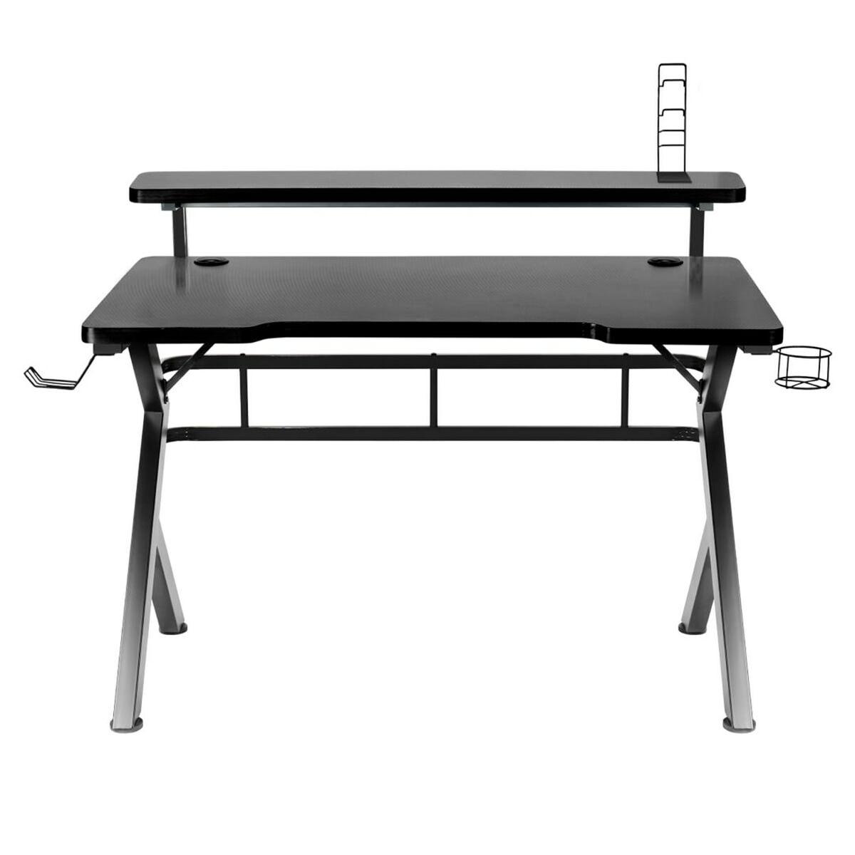 Escritorio Huzaro Hero 5.0 Negro Fibra de carbono 120 x 60 cm
